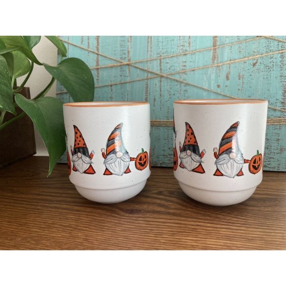 Cobwebs & Cauldrons Halloween Gnomes And Pumpkins Set of 2 MUG Stoneware - Picture 8 of 8
